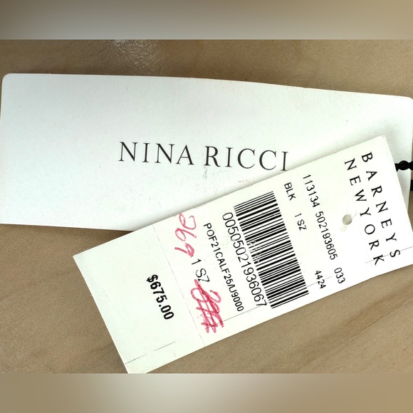 NINA RICCI Calf Skin Leather Zip Around Wallet w/ Mirror. New With Tags 🎁 - Picture 9 of 11